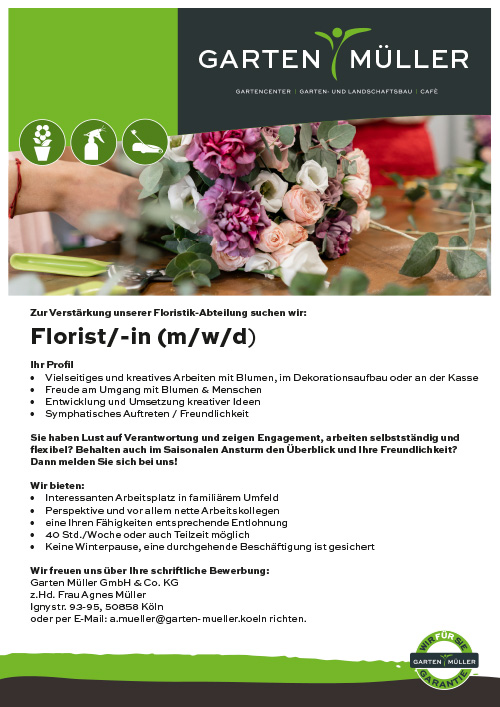 stellenanzeige florist